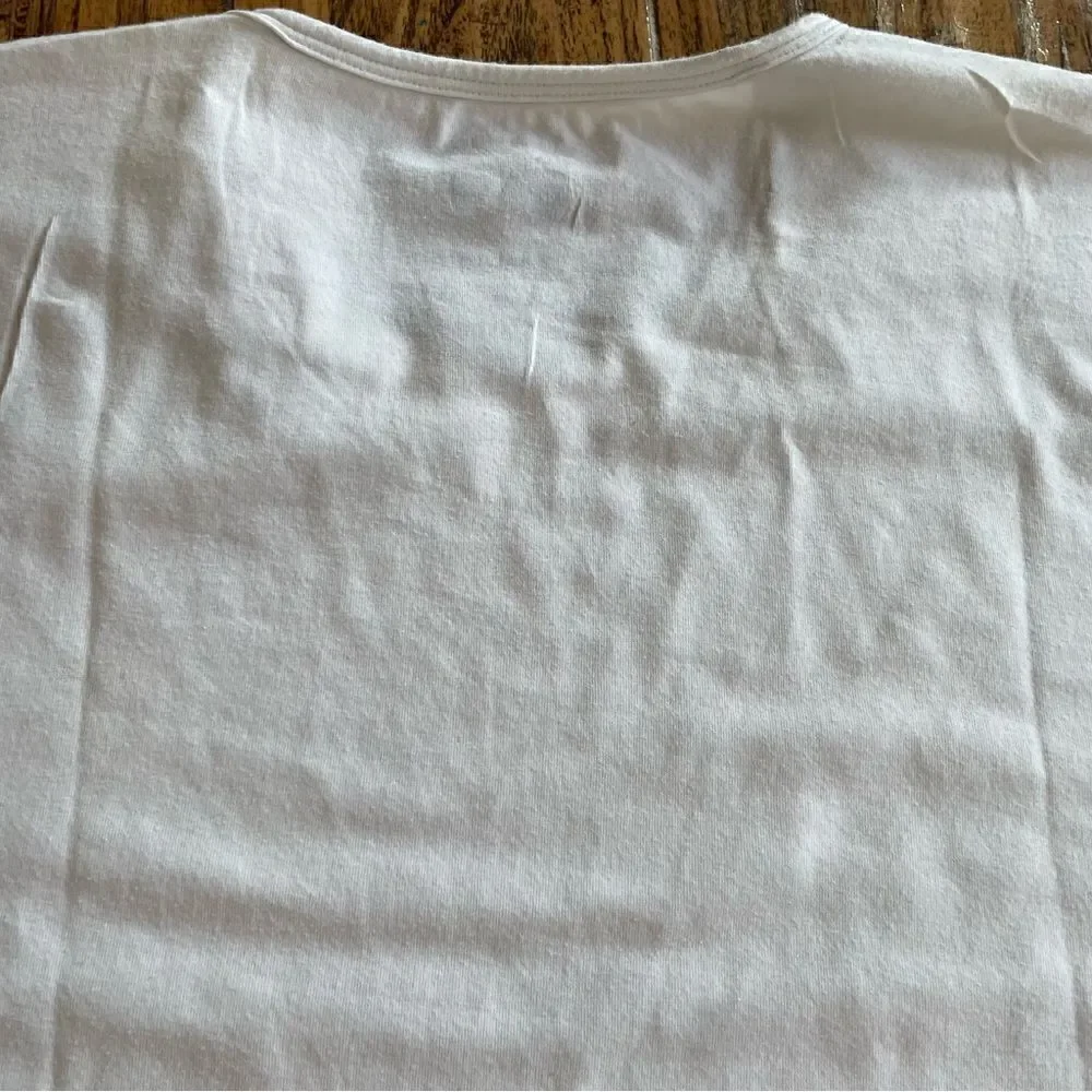 Nur Der Men’s White V Neck Undershirt Cotton Size XL/ XXL Like New Long